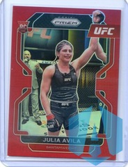 2022 Panini Prizm UFC Julia Avila base RED Prizm 108/299 Rookie #136